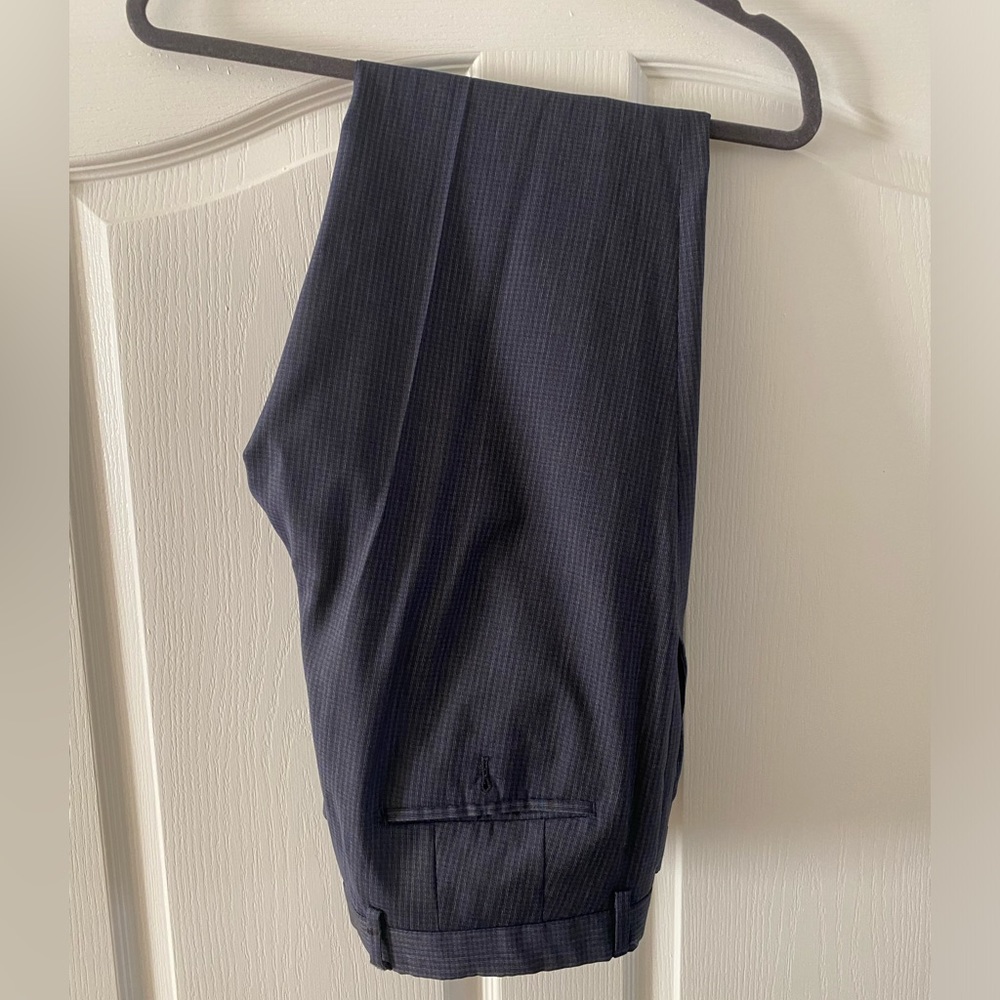 Hugo Boss Blue Checked Dress Pant - 34x32